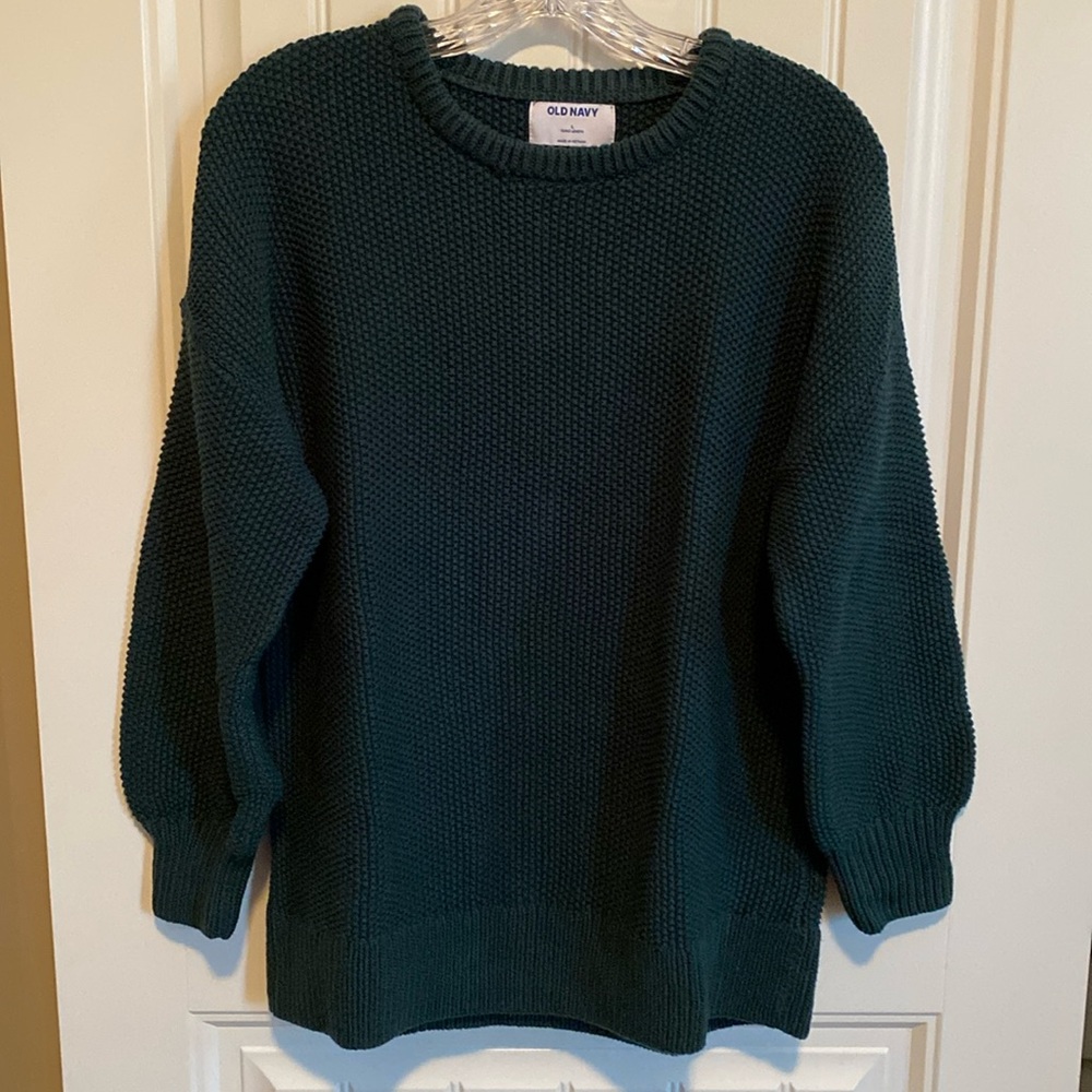 Old Navy Dark Green Cable Knit Sweater